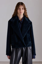 Cropped Baby Suri Alpaca & Wool Coat