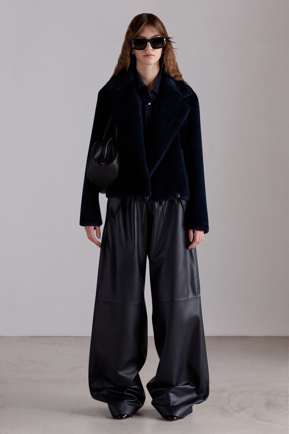 Cropped Baby Suri Alpaca & Wool Coat