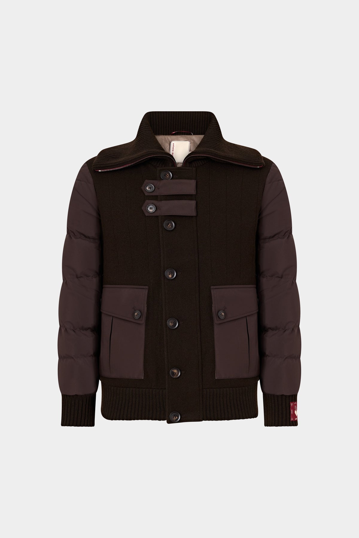 Down Jacket with High Collar