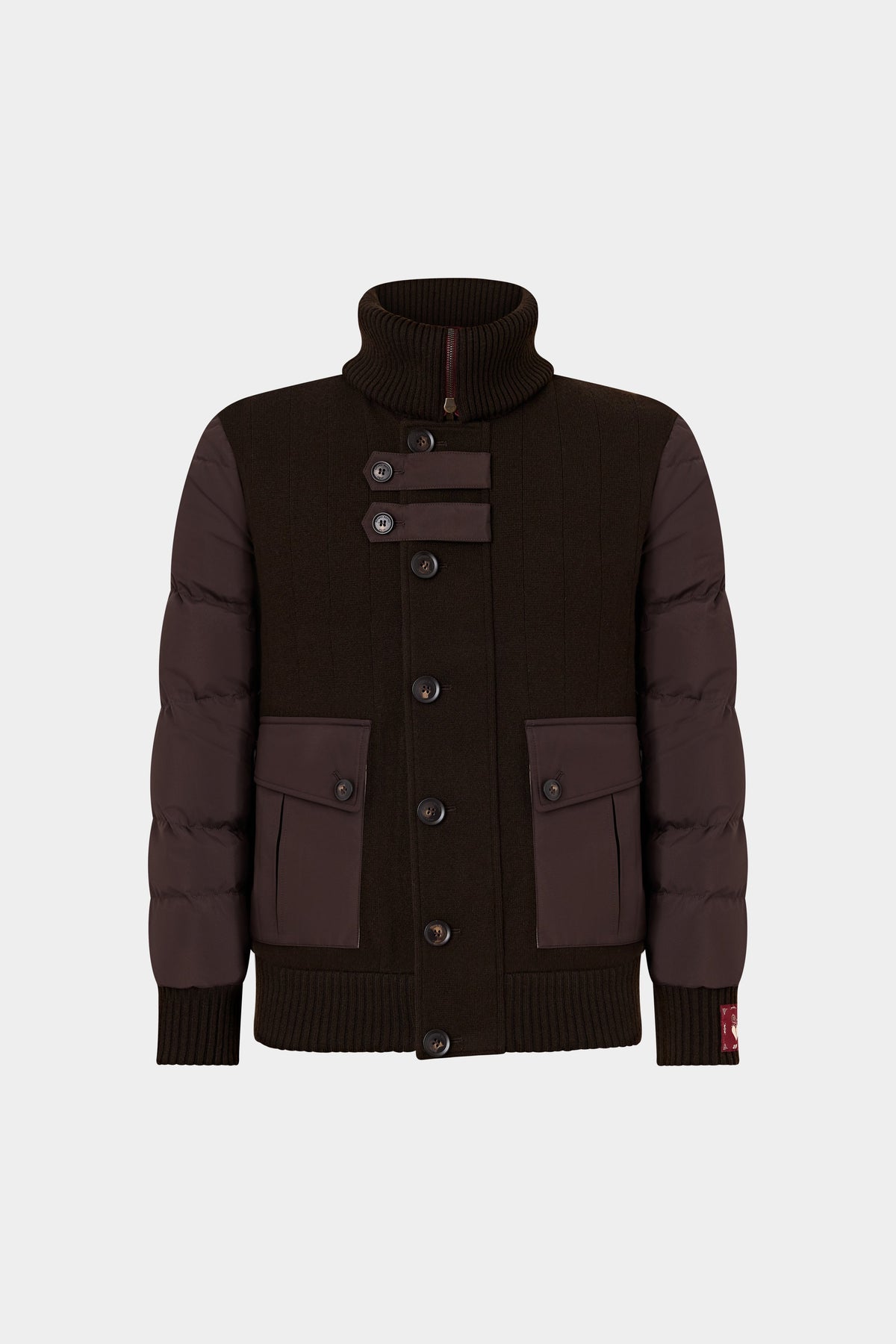 Down Jacket with High Collar