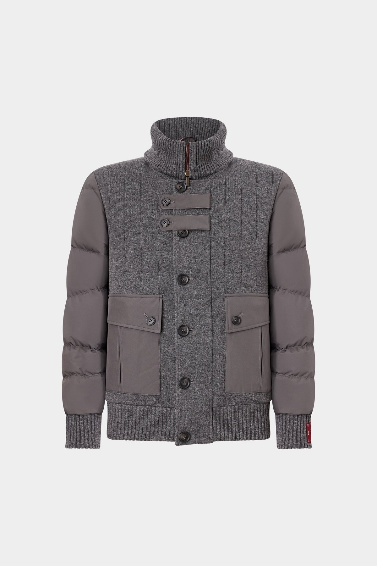 Down Jacket with High Collar