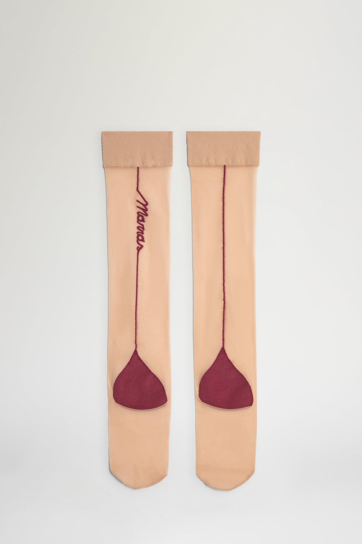 Nude Sheer Knee-High Socks