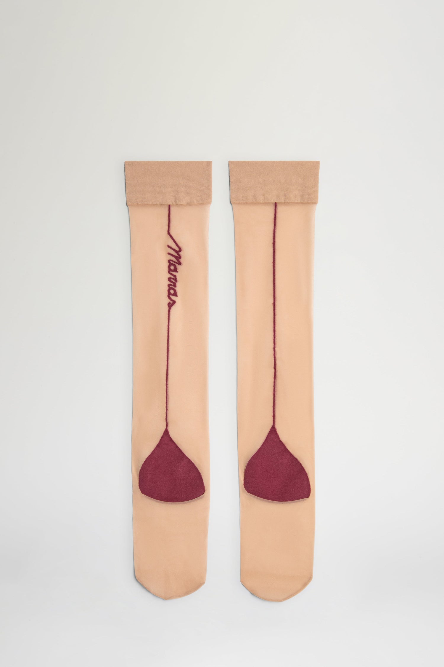 Nude Sheer Knee-High Socks