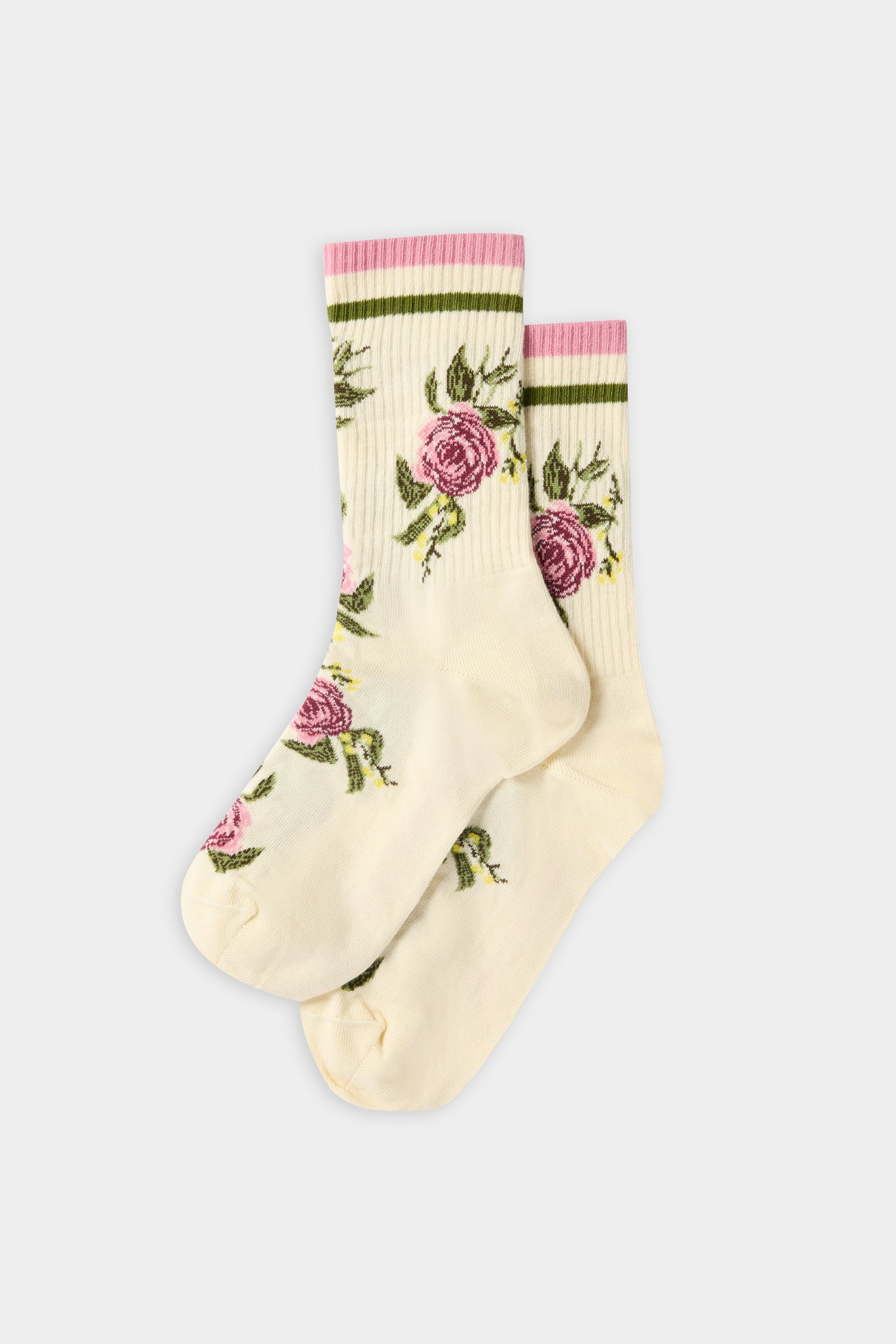 All-Over Rose Motif Socks