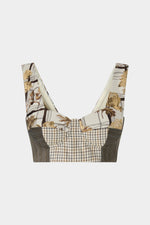 Structured Bra In Floral Jacquard, Check And Pinstripe Fabrics