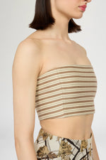 Striped Jersey Bandeau Top