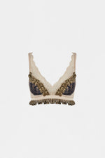 Ecru Lace Patchwork Bra