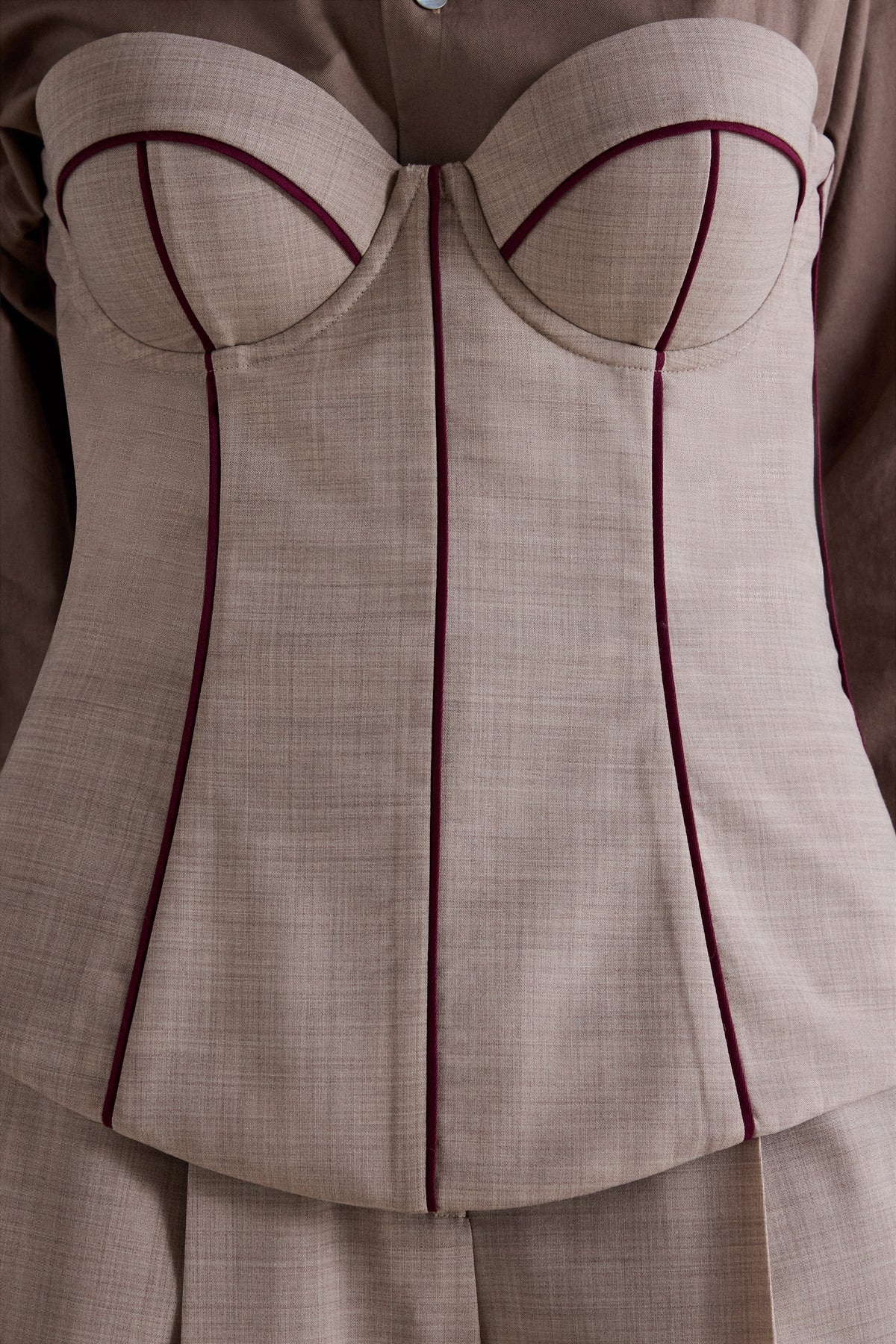 Melange Wool Corset Bustier
