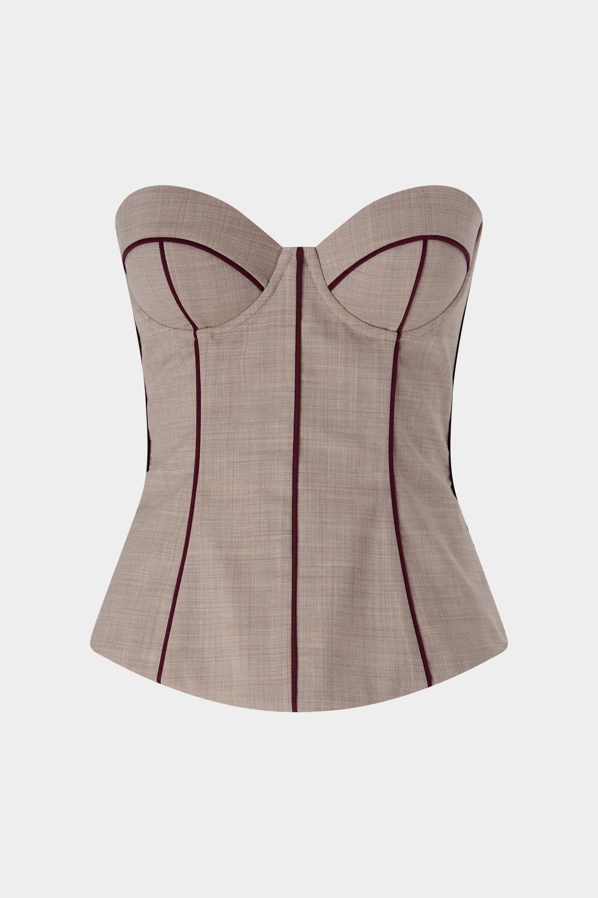 Melange Wool Corset Bustier