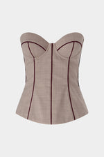 Melange Wool Corset Bustier