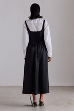 Black Shimmering Taffeta Corset