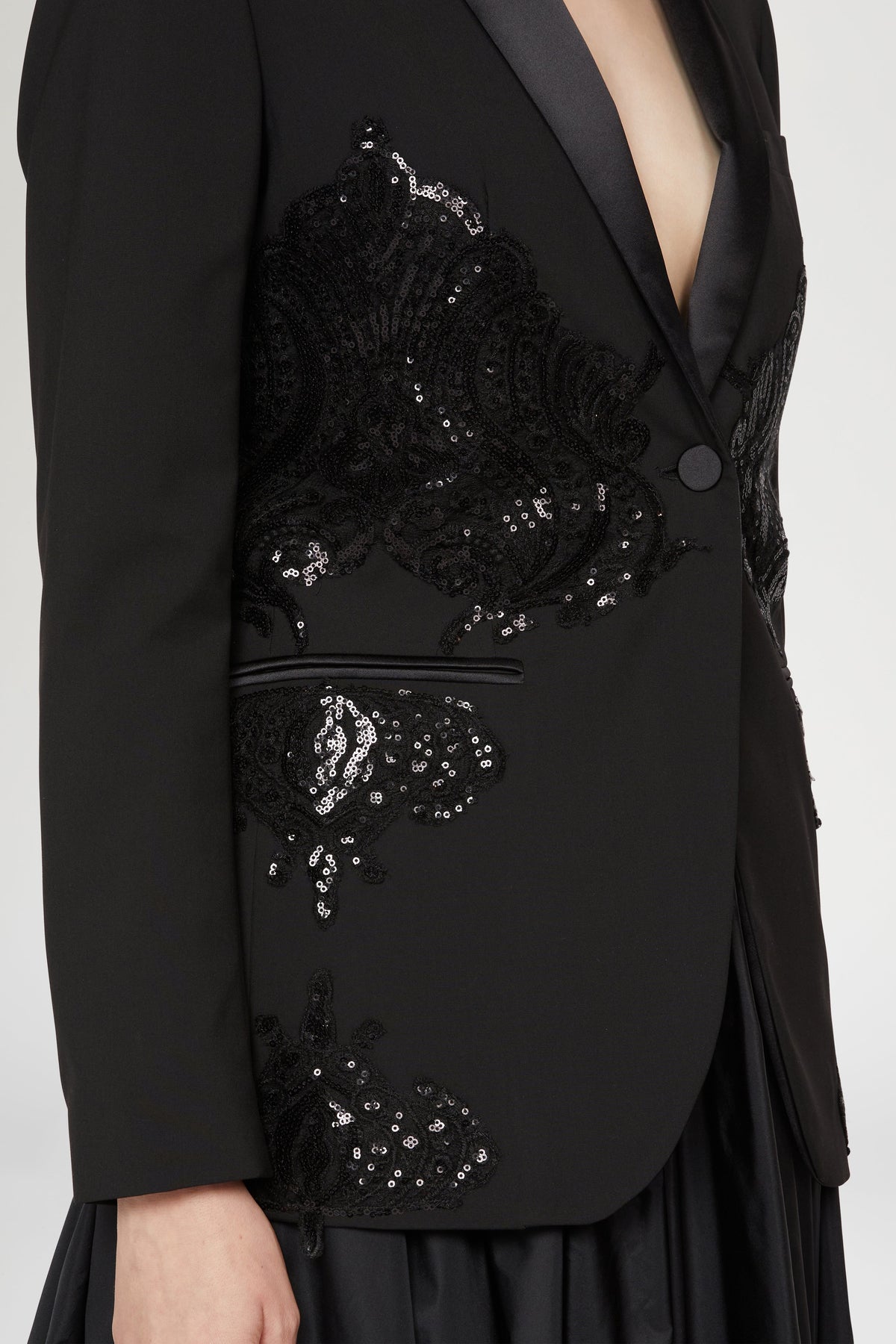 Black jacket with sequins