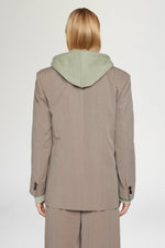 Taupe Single-Breasted Blazer