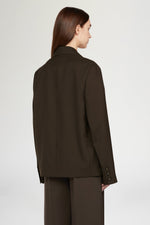 Brown Double-Breasted Blazer