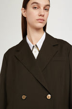 Brown Double-Breasted Blazer