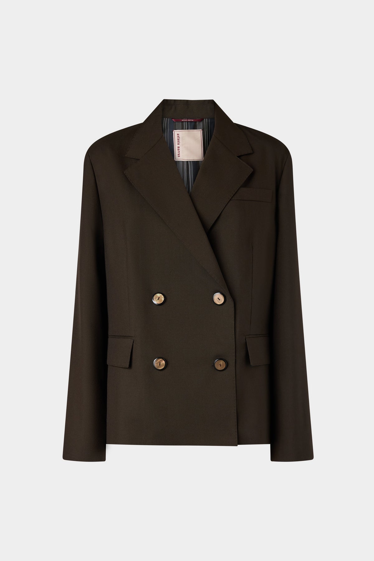 Brown Double-Breasted Blazer