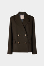 Brown Double-Breasted Blazer