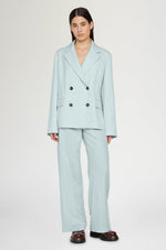 Light-Blue Double-Breasted Blazer