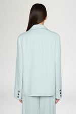 Light-Blue Double-Breasted Blazer