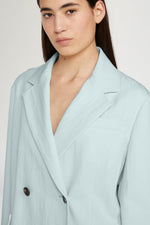 Light-Blue Double-Breasted Blazer