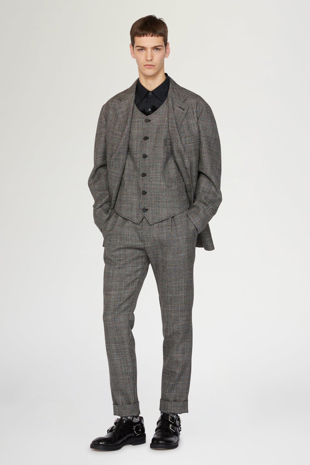 Grey Tailored Wool Vest