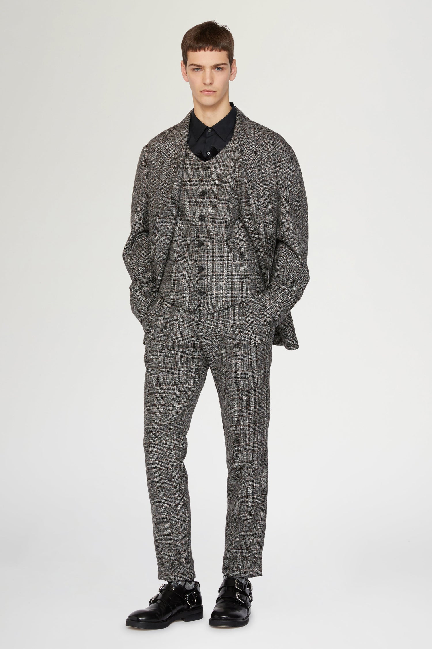Grey Tailored Wool Vest