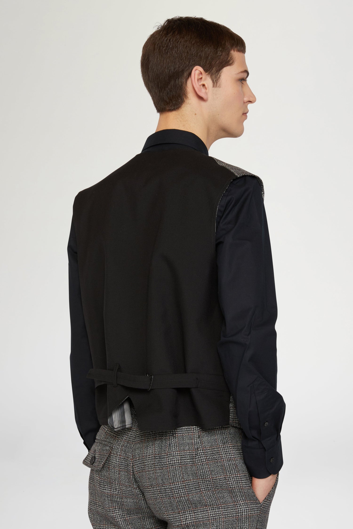 Grey Tailored Wool Vest