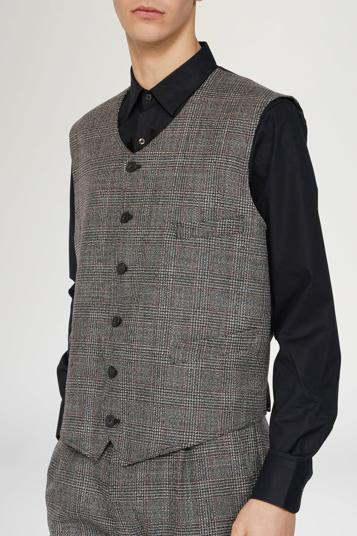 Grey Tailored Wool Vest