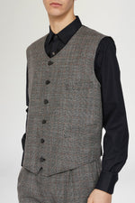 Grey Tailored Wool Vest