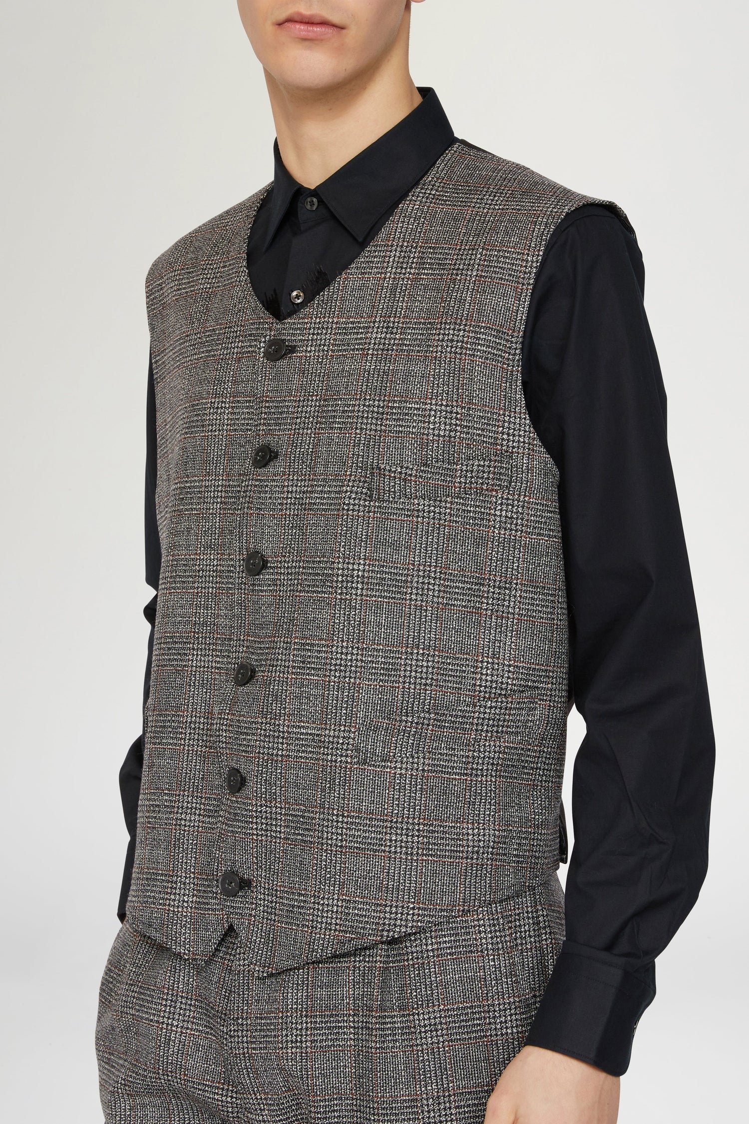 Grey Tailored Wool Vest