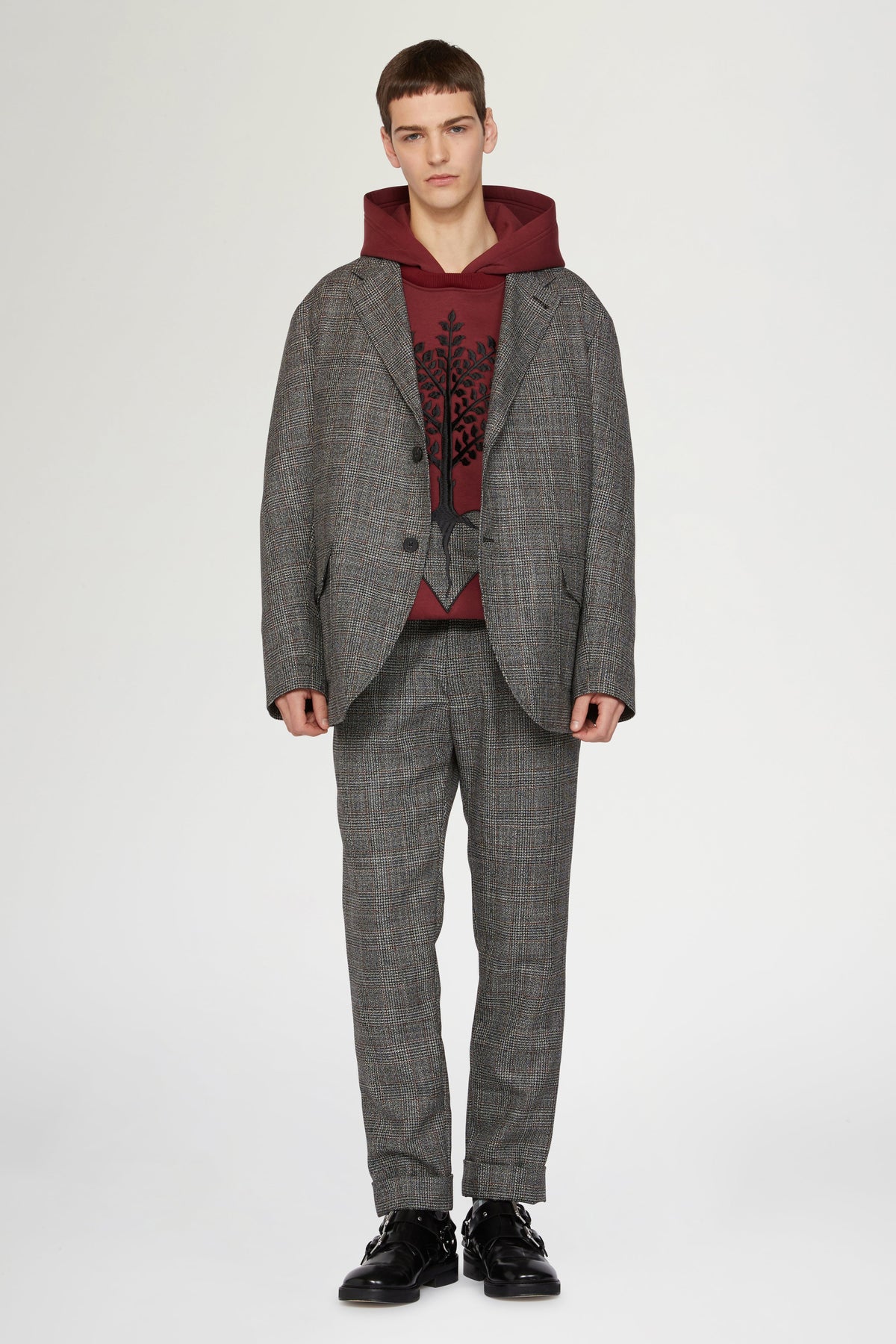 Grey Single-Breasted Blazer