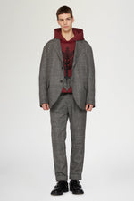 Grey Single-Breasted Blazer