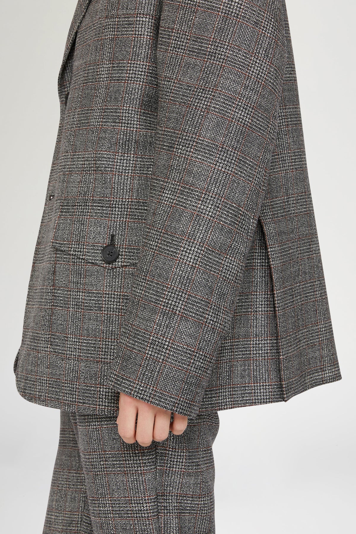 Grey Single-Breasted Blazer