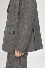 Grey Single-Breasted Blazer