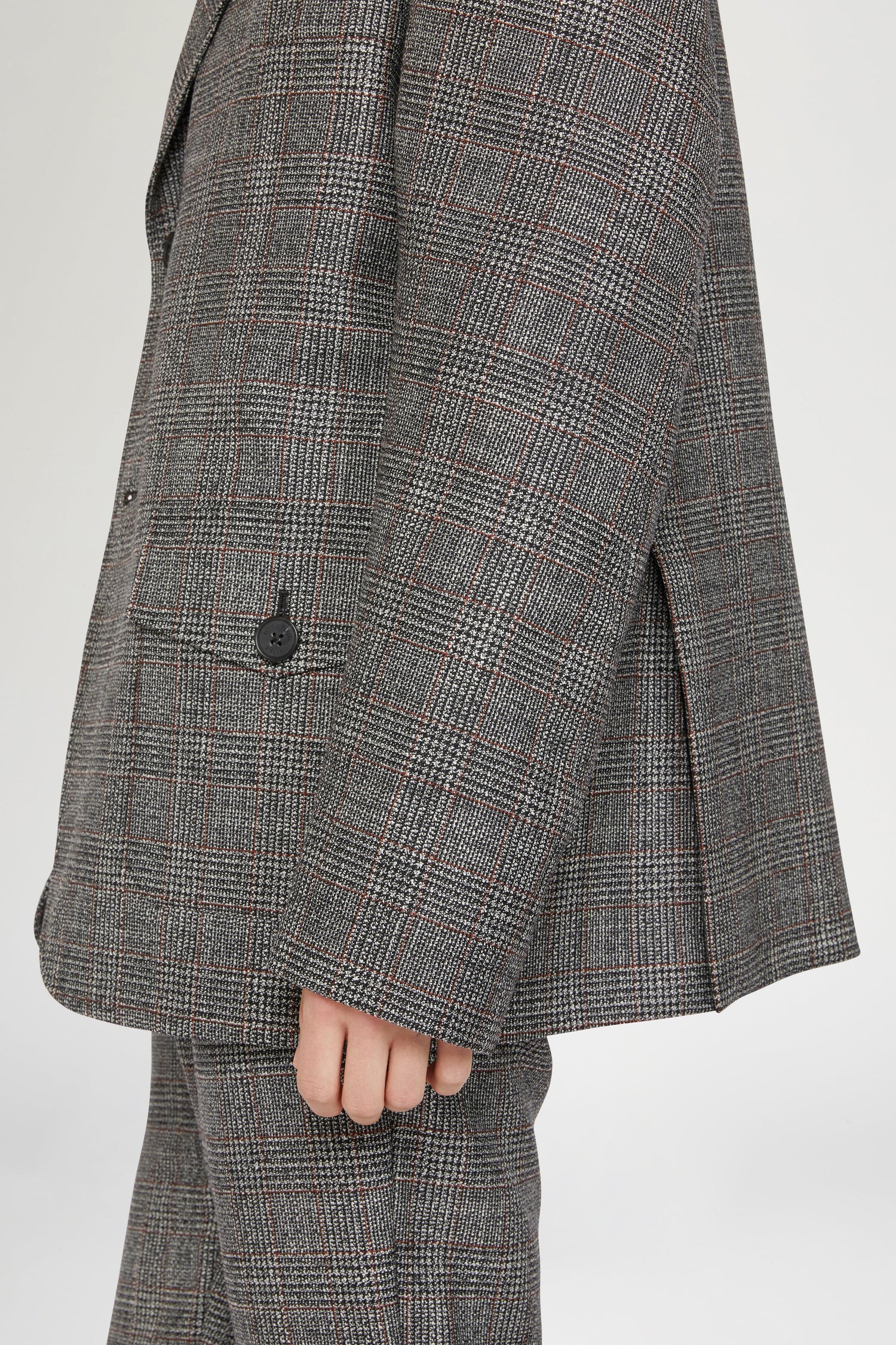 Grey Single-Breasted Blazer