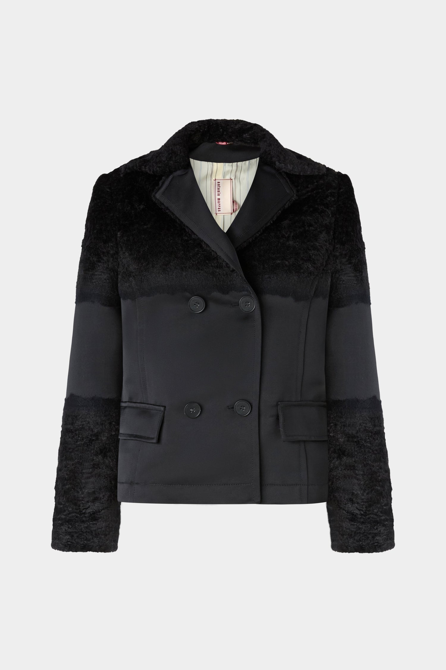 Boxy Jacket In Duchesse And Fur