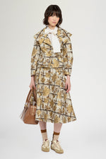 Floral Brocade Jacket with Maxi Lapel