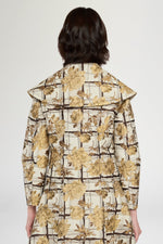 Floral Brocade Jacket with Maxi Lapel