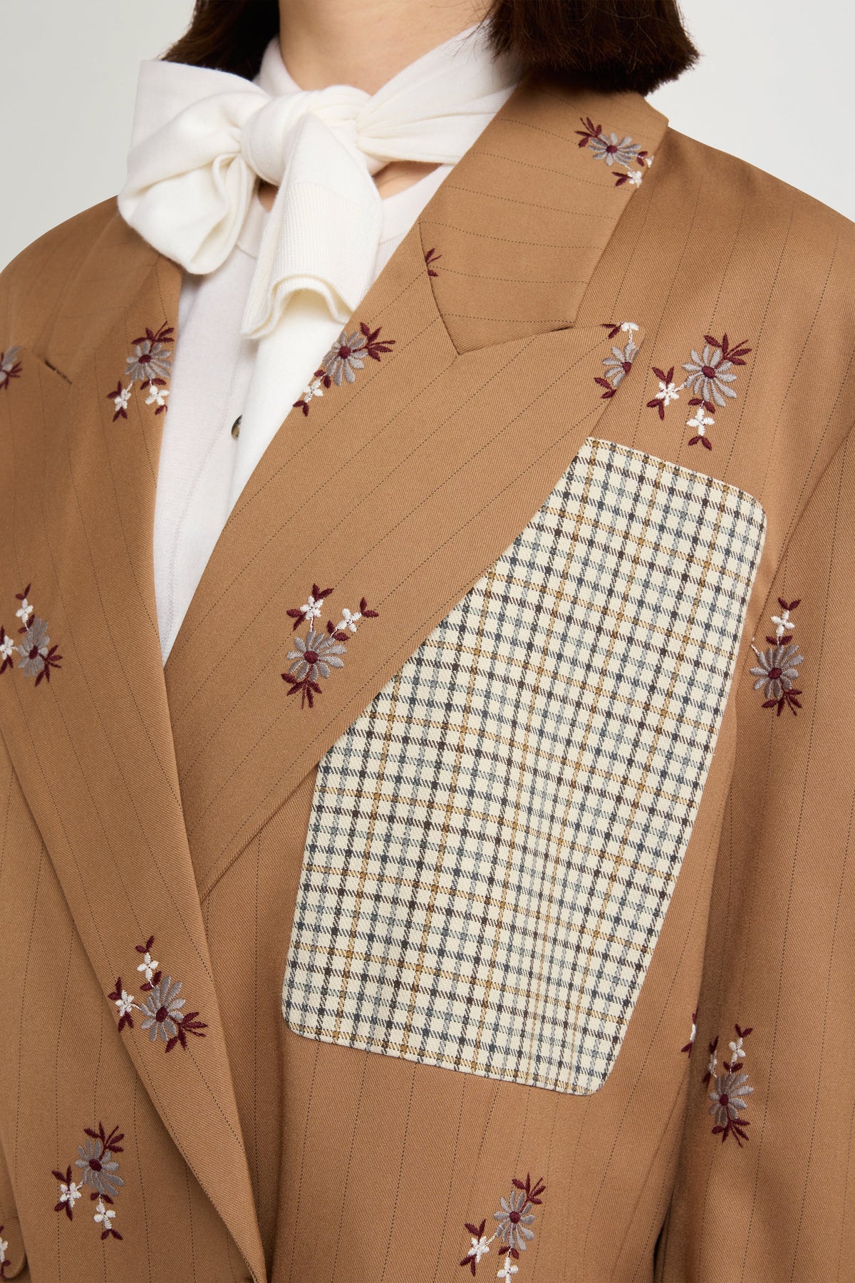 Oversized Tailored Blazer with Embroidery