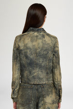 Embellished Slim-Fit Denim Jacket