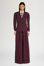 Burgundy Pinstripe Sculptural Jacket