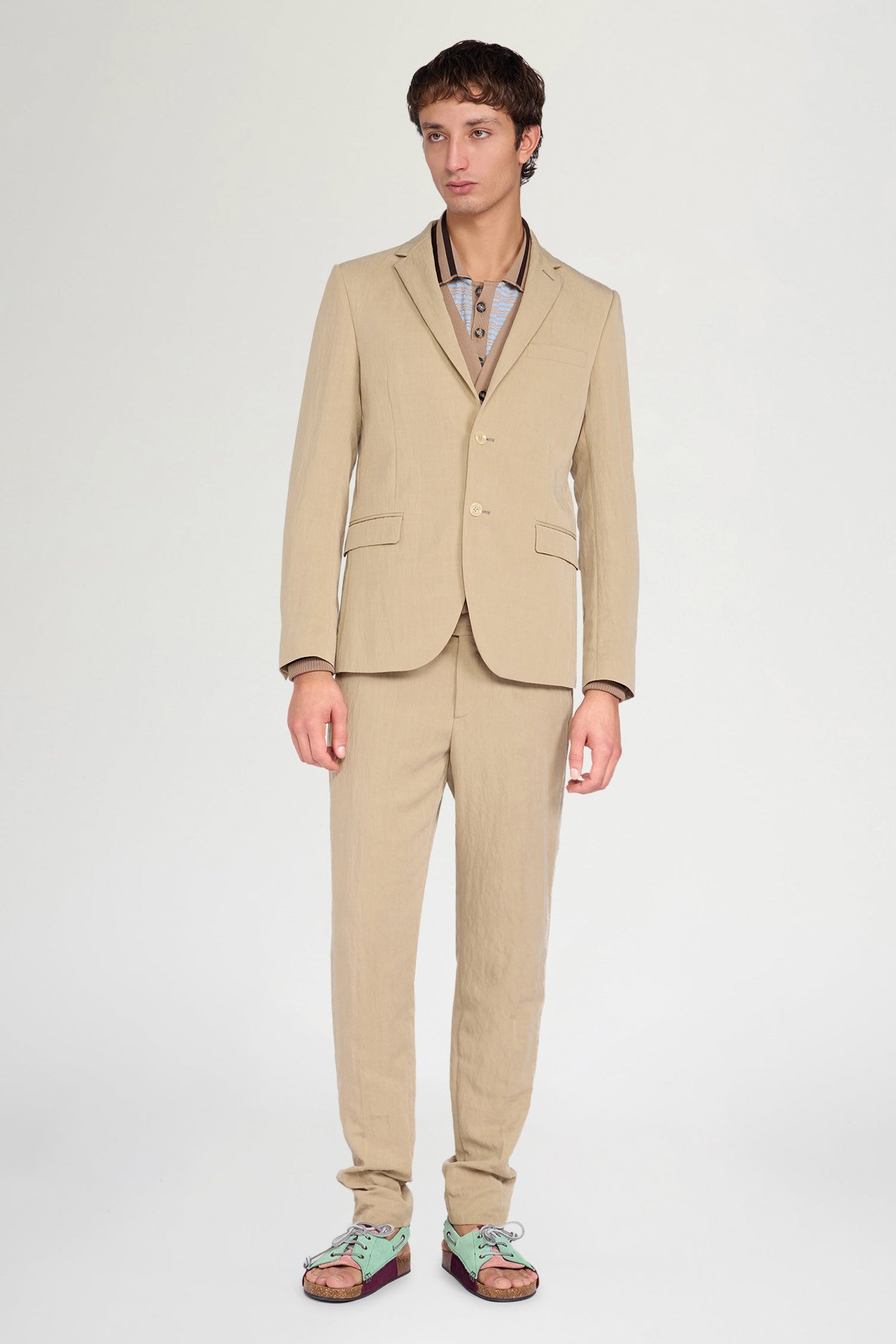 Desert Sand Single-Breasted Blazer