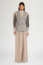 Checked Sculptural Jacket