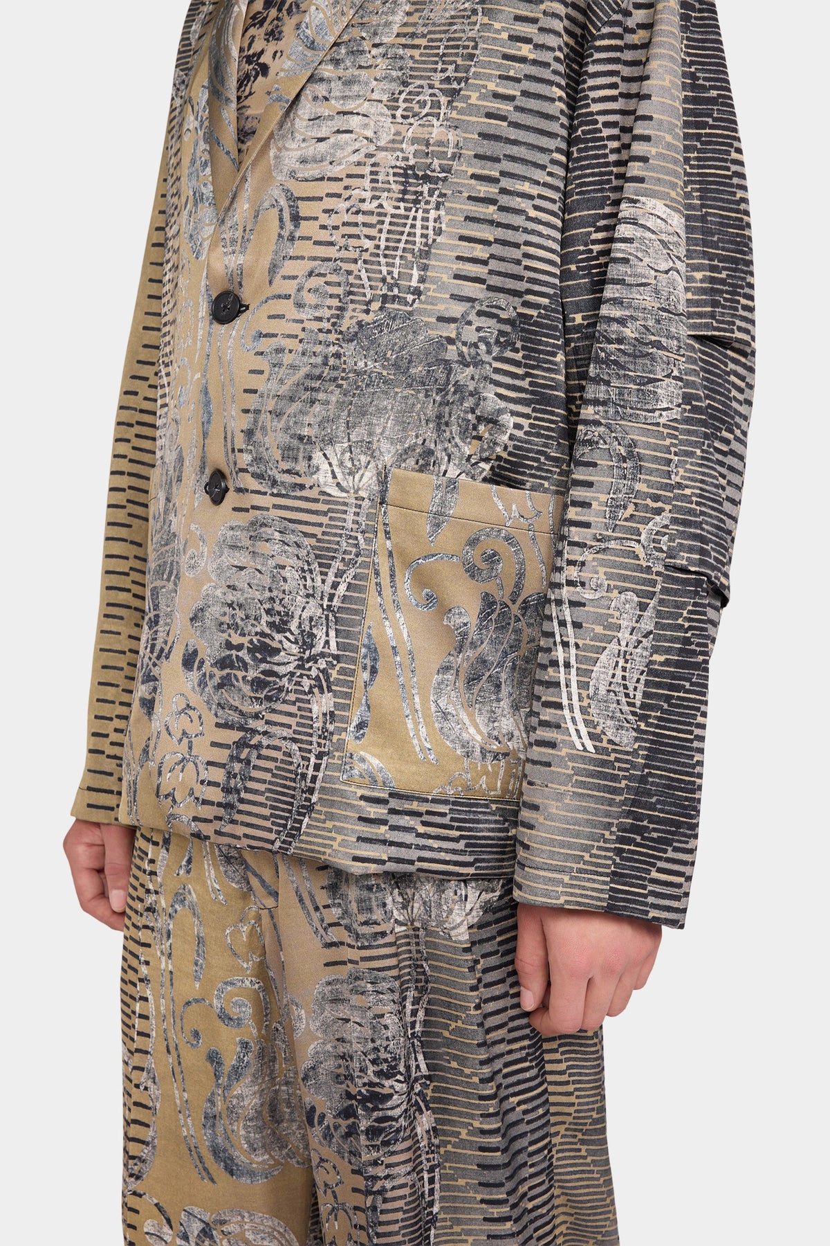 Gold Jacquard Deconstructed Jacket