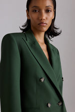 Stretch Virgin Wool Double-Breasted Blazer