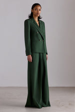 Stretch Virgin Wool Double-Breasted Blazer