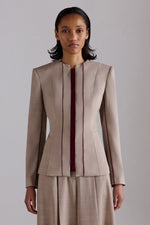 Sand Mélange Structured Jacket