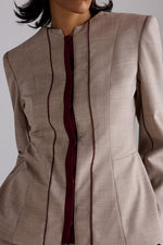 Sand Mélange Structured Jacket