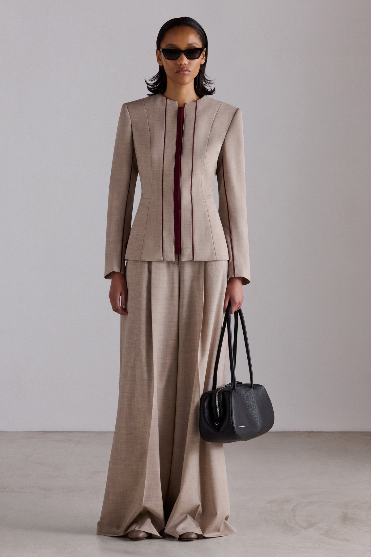 Sand Mélange Structured Jacket