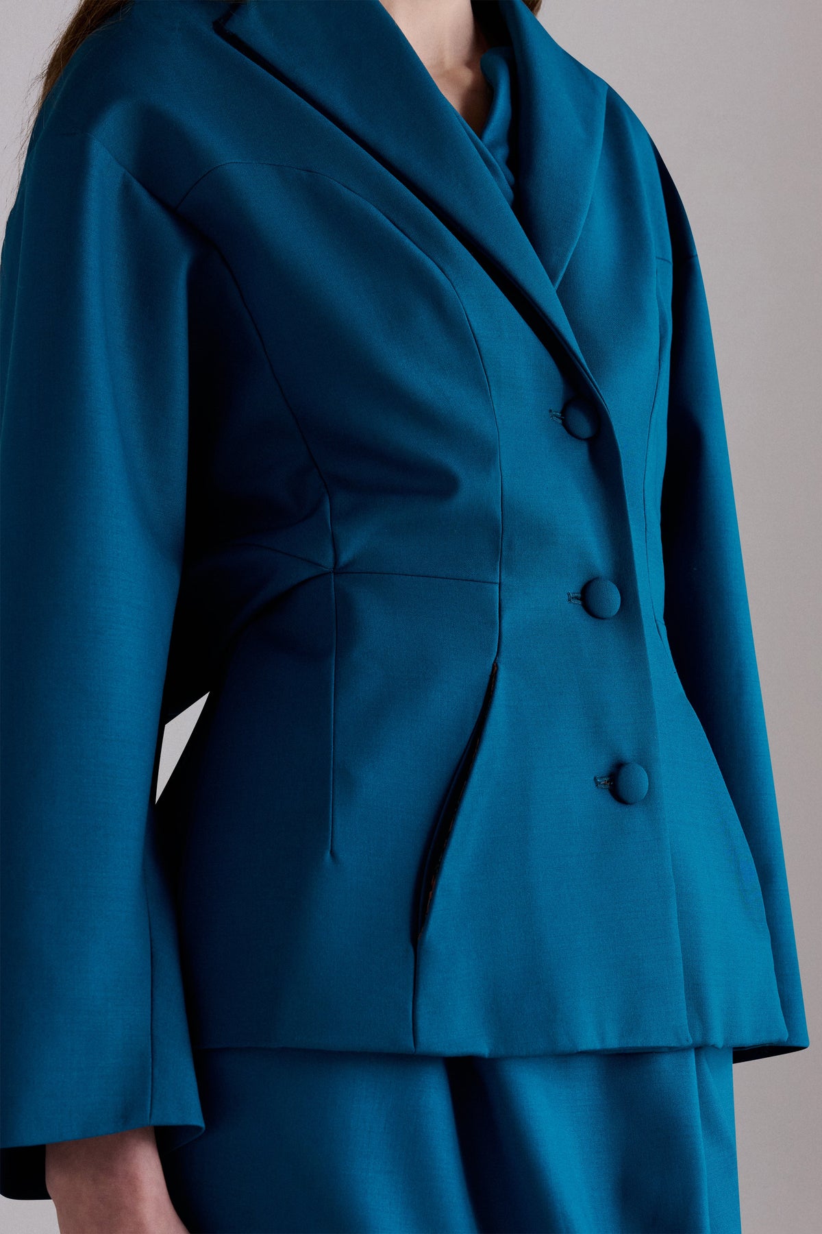 Deep Teal Tailored Jacket